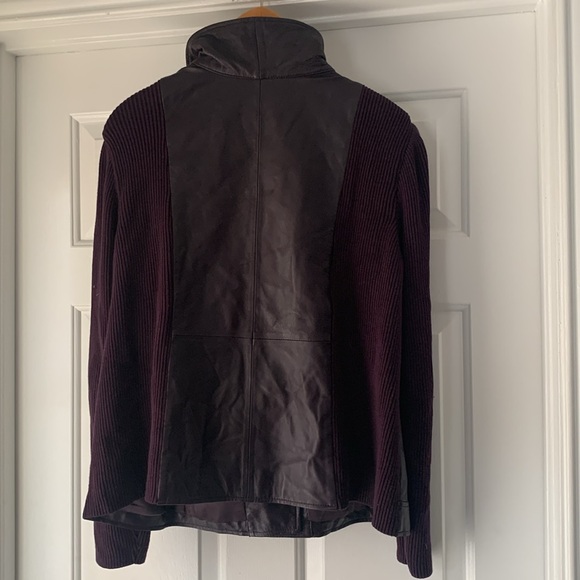 Linea by Louis Dell’ Olio Purple Jacket Leather Jacket - Picture 7 of 16